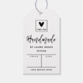 ブラシスクリプト手作りロゴ価格 ギフトタグ (正面)