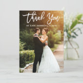 ブラシスクリプト新郎結婚の写真 サンキューカード (スタンド正面)