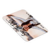 ブラシスクリプト日付カップルの写真を保存B マグネット (右側)