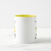 ブラシスクリプト水の色レモンリモンチェロ黄色 マグカップ (中央)
