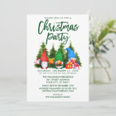 ブラシスクリプト水カラー格言クリスマスパーティー 招待状 (スタンド正面)