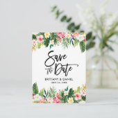 ブラシスクリプト熱帯フローラの保存日 ポストカード (スタンド正面)