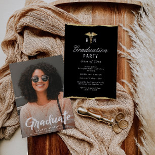 ブラシスクリプト看護の卒業式パーティーの招待 招待状