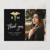 ブラシスクリプト看護学校卒業感謝していあなた ポストカード (正面)