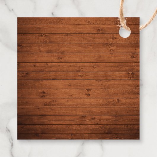 ブラシスクリプト素朴ウッドクリスマススクエア フェイバータグ (裏面)