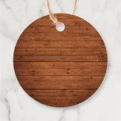 ブラシスクリプト素朴ウッドクリスマススターツインズ フェイバータグ (裏面)