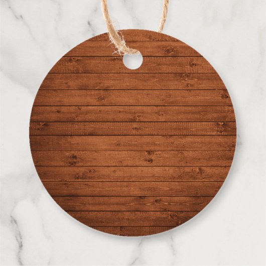 ブラシスクリプト素朴ウッドクリスマススターツインズ フェイバータグ (裏面)