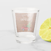 ブラシスクリプト素朴ウッドヴィンテージトラッククリスマス ショットグラス (裏面)