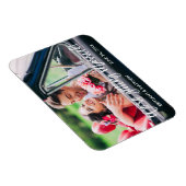 ブラシスクリプト結婚する日を保存 マグネット (右側)