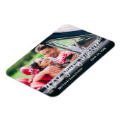 ブラシスクリプト結婚する日を保存 マグネット (左側)