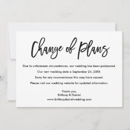 ブラシスクリプト計画の変更結婚新規の日付カード セーブザデート