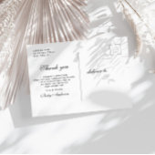 ブラシスクリプト金ゴールドキャップの感謝してい卒業あなた ポストカード