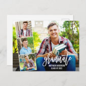 ブラシスクリプト4写真の卒業発表 ポストカード (正面/裏面)