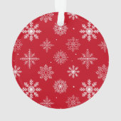 ブラシスクリプトFeliz Navidadフォトレッドバック オーナメント (裏面)