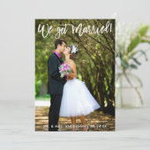 ブラシスクリプトWe得お祝い結婚した招待状Wht 案内状 (スタンド正面)