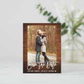 ブラシスクリ素朴プト木目写真の保存日 ポストカード (スタンド正面)