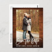 ブラシスクリ素朴プト木目写真の保存日 ポストカード (正面/裏面)