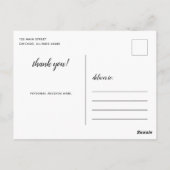 ブラシスク感謝していリプト葉書/白 ポストカード (裏面)