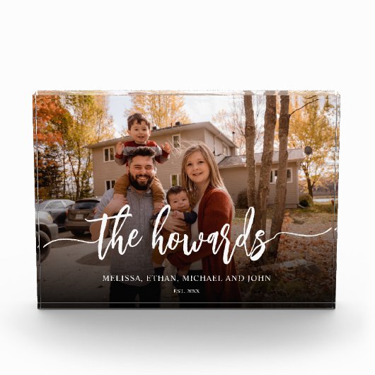 ブラシスタイリッシュスクリプトの写真 フォトブロック (正面)