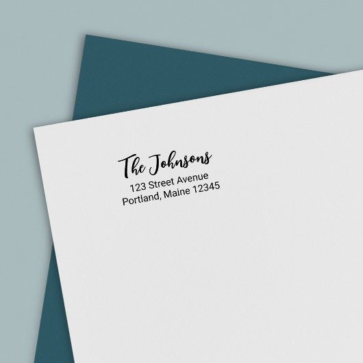 ブラシスタイリッシュスクリプトの姓差出人住所 セルフインキングスタンプ