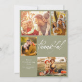 ブラシスタイリッシュスクリプトhappy thanglingフォトカード シーズンカード (正面)