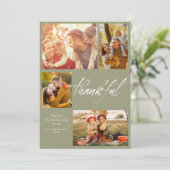 ブラシスタイリッシュスクリプトhappy thanglingフォトカード シーズンカード (スタンド正面)