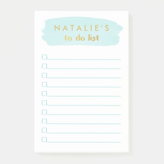 ブラシストパーソナライズされたロークのリスト ポストイット (正面)