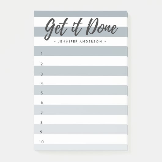 ブラシストライプののTo-Doリストのポストイットノート ポストイット (正面)