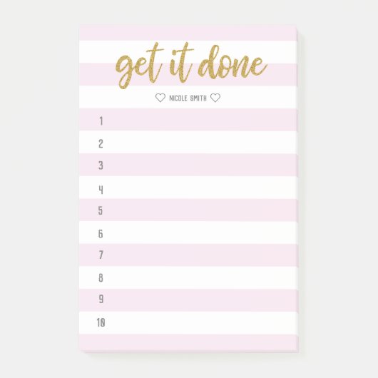 ブラシストライプのレタ済み ポストイット (正面)