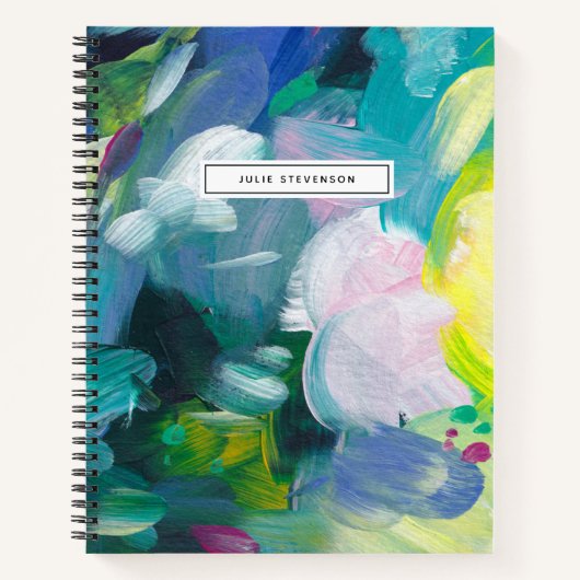 ブラシストロカラフルークらせんノートブック ノートブック (正面)