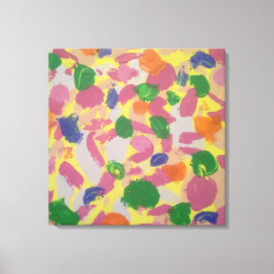 ブラシストロカラフルーク抽象芸術アートキャンバス印刷 キャンバスプリント