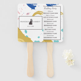 ブラシストロークとシルエット ハンドファン