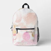 ブラシストロークとスクライブパターン プリントバックパック (正面)