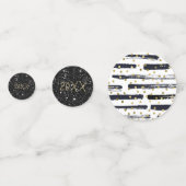 ブラシストロークと紙吹雪ブラック金ゴールドID511 コンフェッティ (裏面)