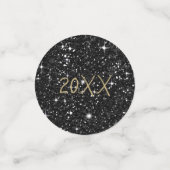 ブラシストロークと紙吹雪ブラック金ゴールドID511 コンフェッティ (スモール正面)