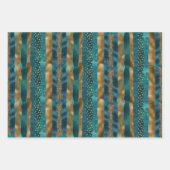 ブラシストロークと紙吹雪 ラッピングペーパーシート (正面2)