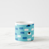 ブラシストロークのシームレスなパターン、手書き。 エスプレッソカップ (正面)