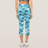 ブラシストロークのシームレスなパターン、手書き。 カプリレギンス (裏面)