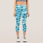 ブラシストロークのシームレスなパターン、手書き。 カプリレギンス (正面)