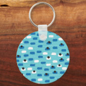 ブラシストロークのシームレスなパターン、手書き。 キーホルダー (正面)