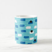 ブラシストロークのシームレスなパターン、手書き。 コーヒーマグカップ (中央)