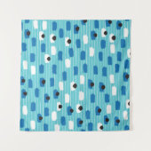 ブラシストロークのシームレスなパターン、手書き。 タペストリー (正面(横))