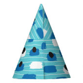 ブラシストロークのシームレスなパターン、手書き。 パーティーハット (裏面)