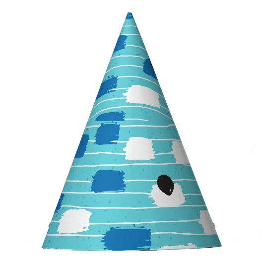 ブラシストロークのシームレスなパターン、手書き。 パーティーハット (正面)