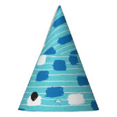 ブラシストロークのシームレスなパターン、手書き。 パーティーハット (左)