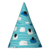 ブラシストロークのシームレスなパターン、手書き。 パーティーハット (右)