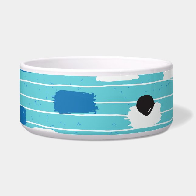 ブラシストロークのシームレスなパターン、手書き。 ボウル (正面)