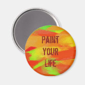 ブラシストロークのテクスチャ。文字 マグネット (正面/裏面)