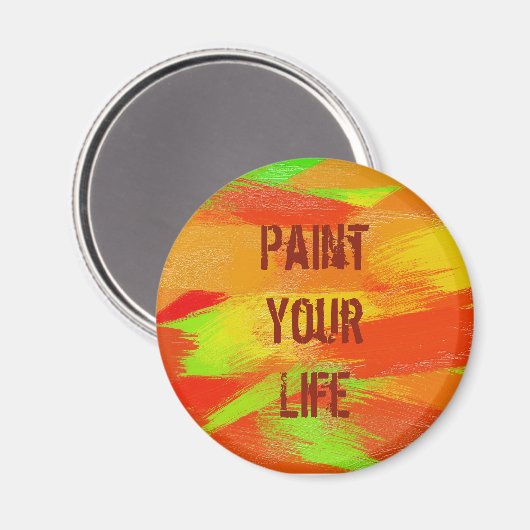 ブラシストロークのテクスチャ。文字 マグネット (正面/裏面)