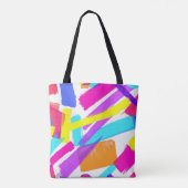 ブラシストロークのバースト トートバッグ (裏面)